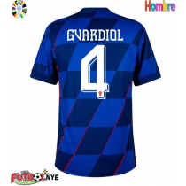 Camiseta Croacia Josko Gvardiol #4 Visitante Equipación Eurocopa 2024 manga corta